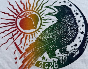 OCF 2026 Rainbow Raven on Cream softstyle shirt FREE SHIPPING