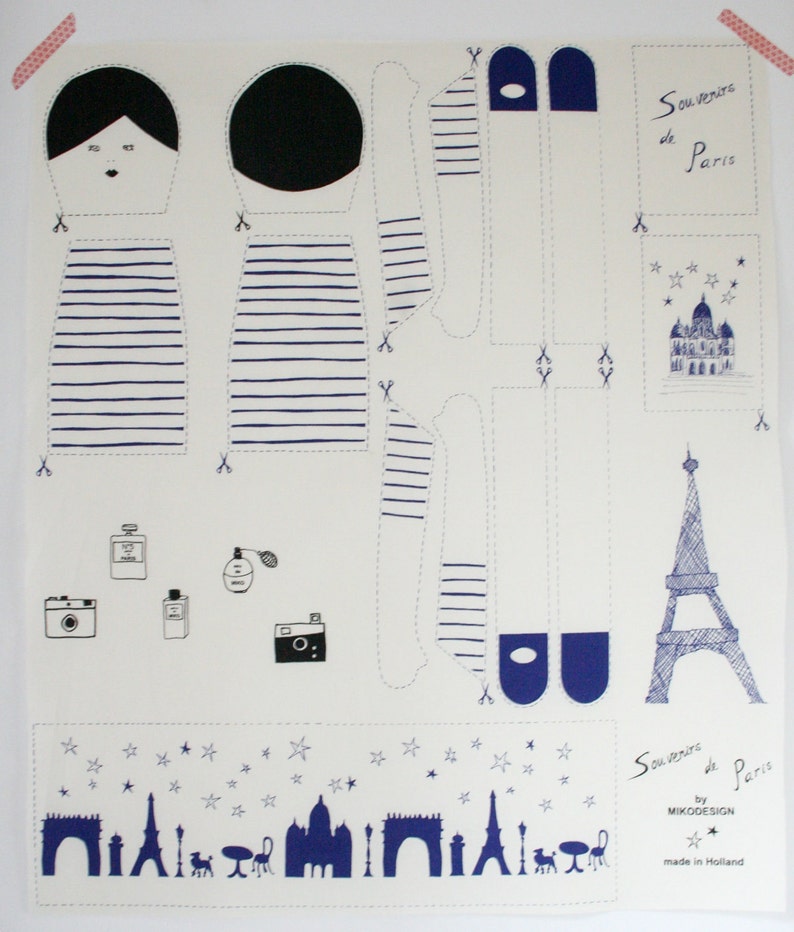 I love Paris doll Kit blue image 2