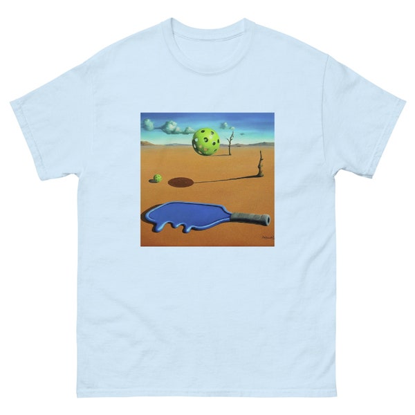 The Art of Pickleball T-shirt in the style of Salvador Dali
