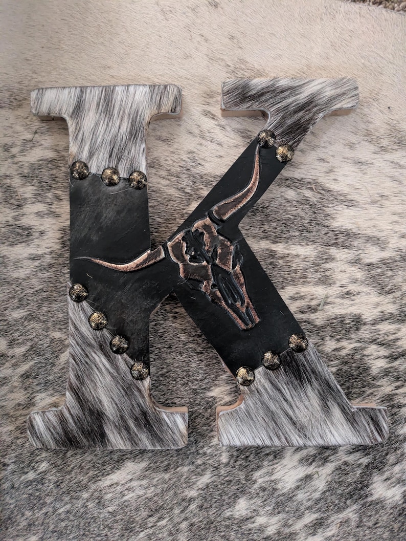 Custom Cowhide Letters - Etsy