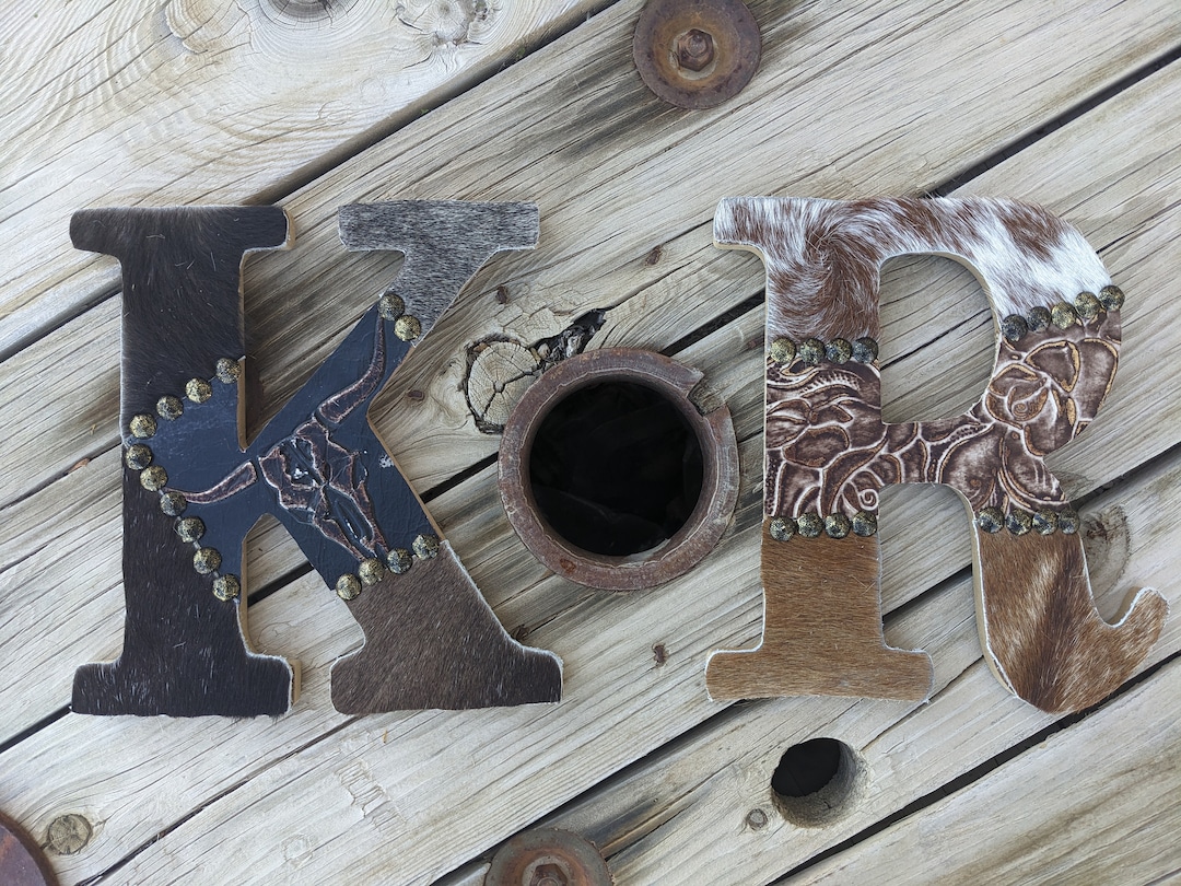 Custom Cowhide Letters - Etsy