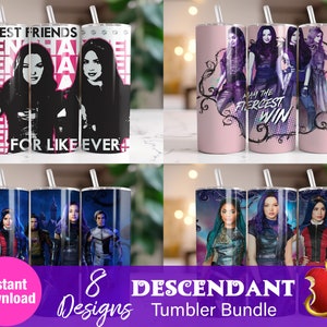Descendants Tumbler Wrap-paket, 20oz smala tumblerdesigner (digital nedladdning)