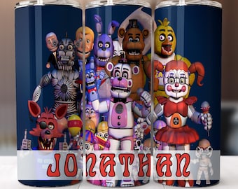 Custom Five Nights At Freddy’s Tumbler Wrap Template, 20 oz Skinny Tumbler Wrap, 20oz Tumbler Png Sublimation Design, Digital Designs