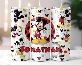 Custom Mickey Tumbler Wrap Template, 20 oz Skinny Tumbler Wrap, 20oz Tumbler Png Sublimation Design, Digital Instant Download Designs