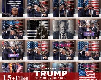 Donald Trump 20oz Tumbler Wrap Bundle (Digital PNG)