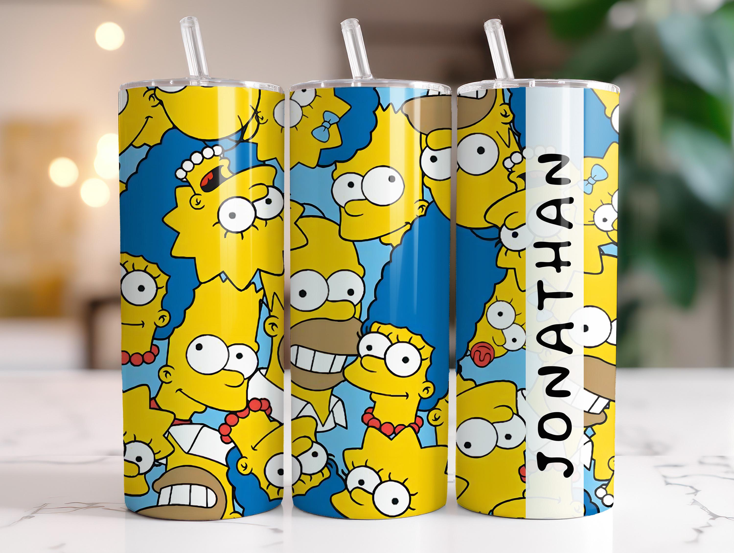 Custom Simpson Tumbler Wrap Template, 20oz Skinny Tumbler PNG (digital ...