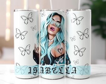 Karol G Bichota Tumbler Wrap, 20 Unzen Skinny Sublimationsdesign (digitaler Download)
