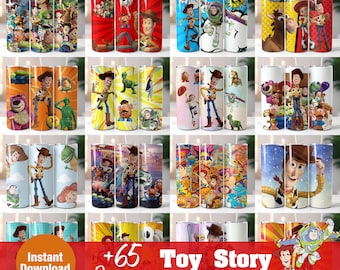 Toy Story Tumbler Wrap Bundle, Instant Download 20oz Tumbler PNG Wraps Design, Digital 20 oz Skinny Tumblers Designs Template