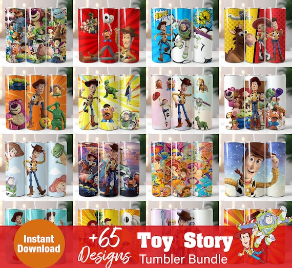 Toy Story Tumbler Wrap Bundle, Instant Download 20oz Tumbler PNG Wraps Design, Digital 20 oz Skinny Tumblers Designs Template