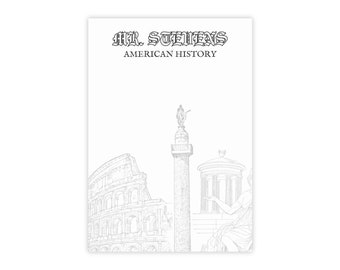 Personalized History Teacher Notepad: Custom Historical Monument Design Post-it® Writing Pad