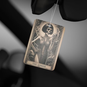 Halloween Car Air Freshener | Tarot Card Air Freshener | The Singer Tarot Card Air Freshener | Spooky Air Freshener | Creepy Air Freshener