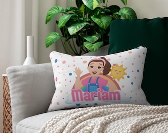 Personalized Ms. Rachel Name Lumbar Pillow, Kids Bedroom Decor, Ms. Rachel Birthday Gift