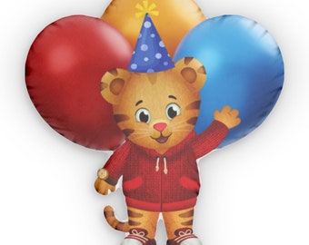 Oreiller Tigre Daniel | Oreillers en forme de tigre Daniel | Cadeau d'anniversaire Daniel Tiger | Coussin ballon Tigre Daniel | Oreillers de caractère