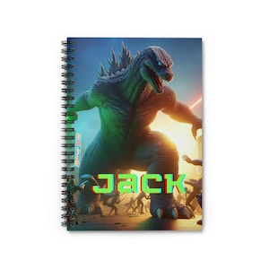 Godzilla Notebook | Custom Boys Notebook | Every Superhero | Cool Notebook | Back to School Notebook | A7 Notebook | Public School