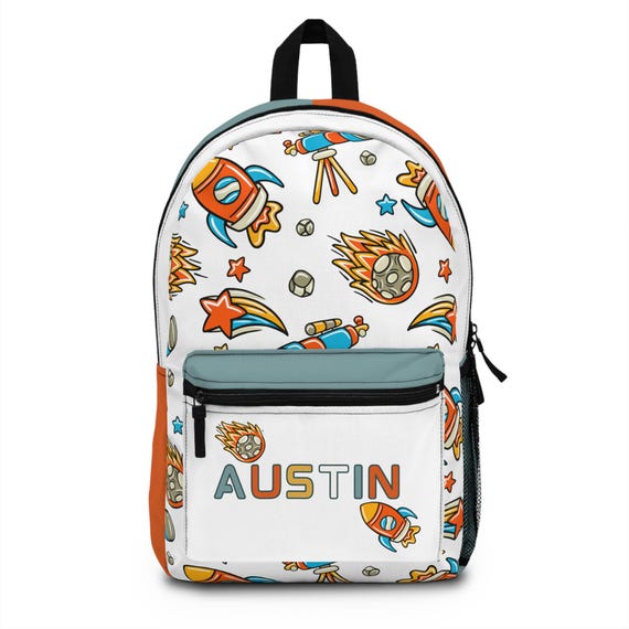 Space Backpack for Boys, Space Bookbag With Name, Custom