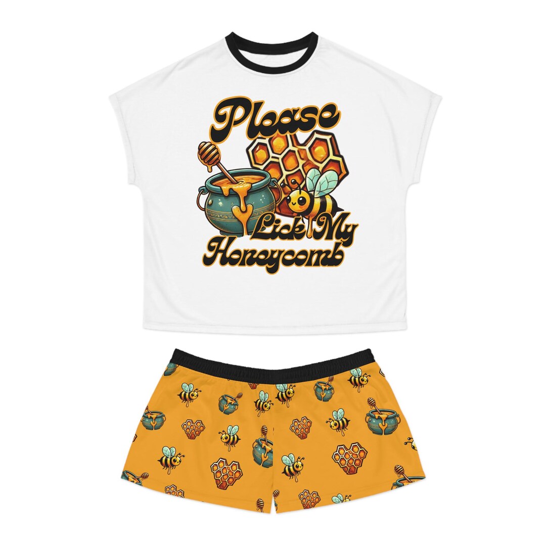 Honeycomb Bee Pajamas, Women's Valentine's Day Pajama Set - Etsy
