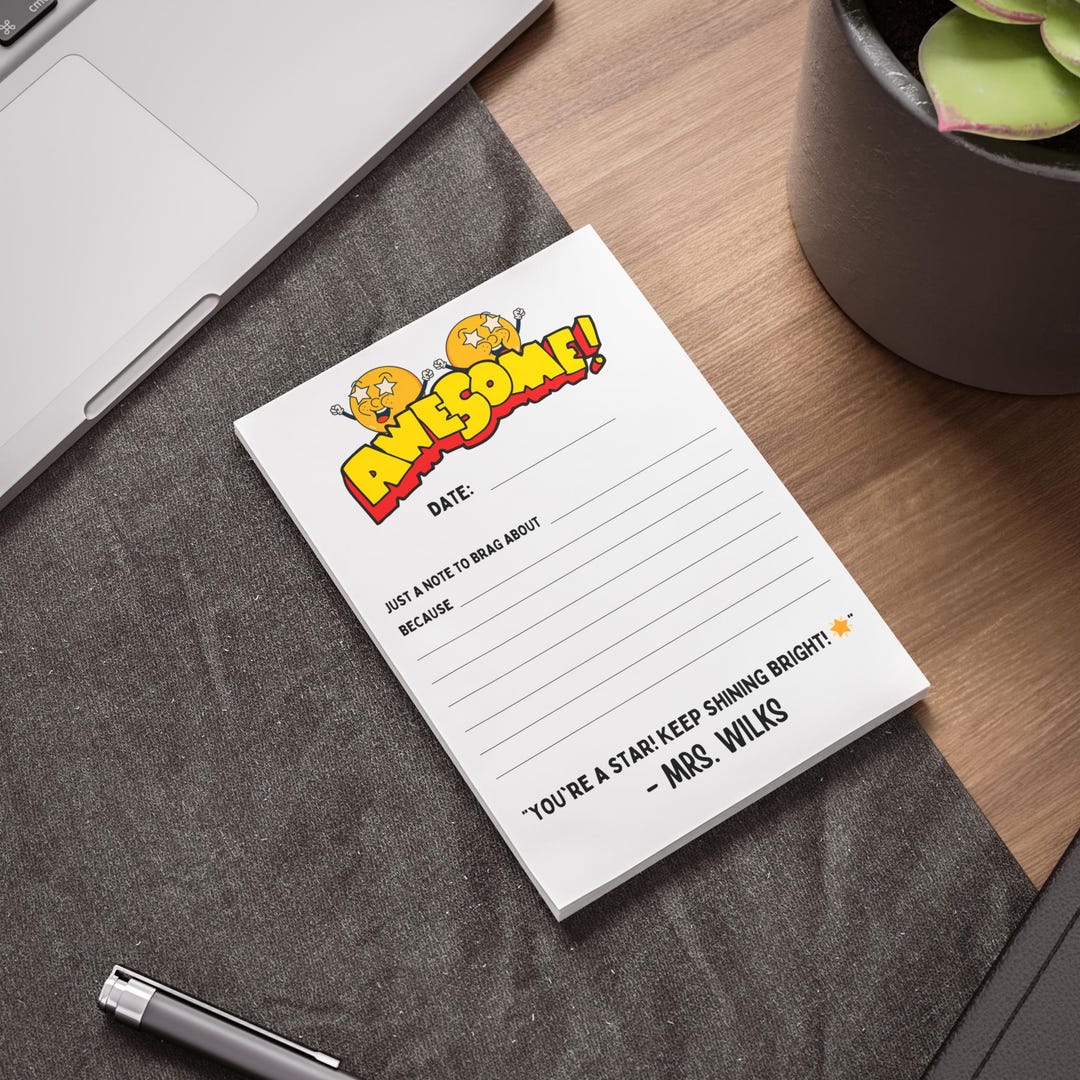 Class Notes Notepad Personalized Teacher Notepad | Custom Note Pad From Teacher | Teacher ...