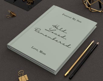 Verlust des Sohn Trauer Journal, personalisierte Kinderverlust Journal für Eltern, Briefe an meinen Sohn im Himmel, Trauerfall Andenken