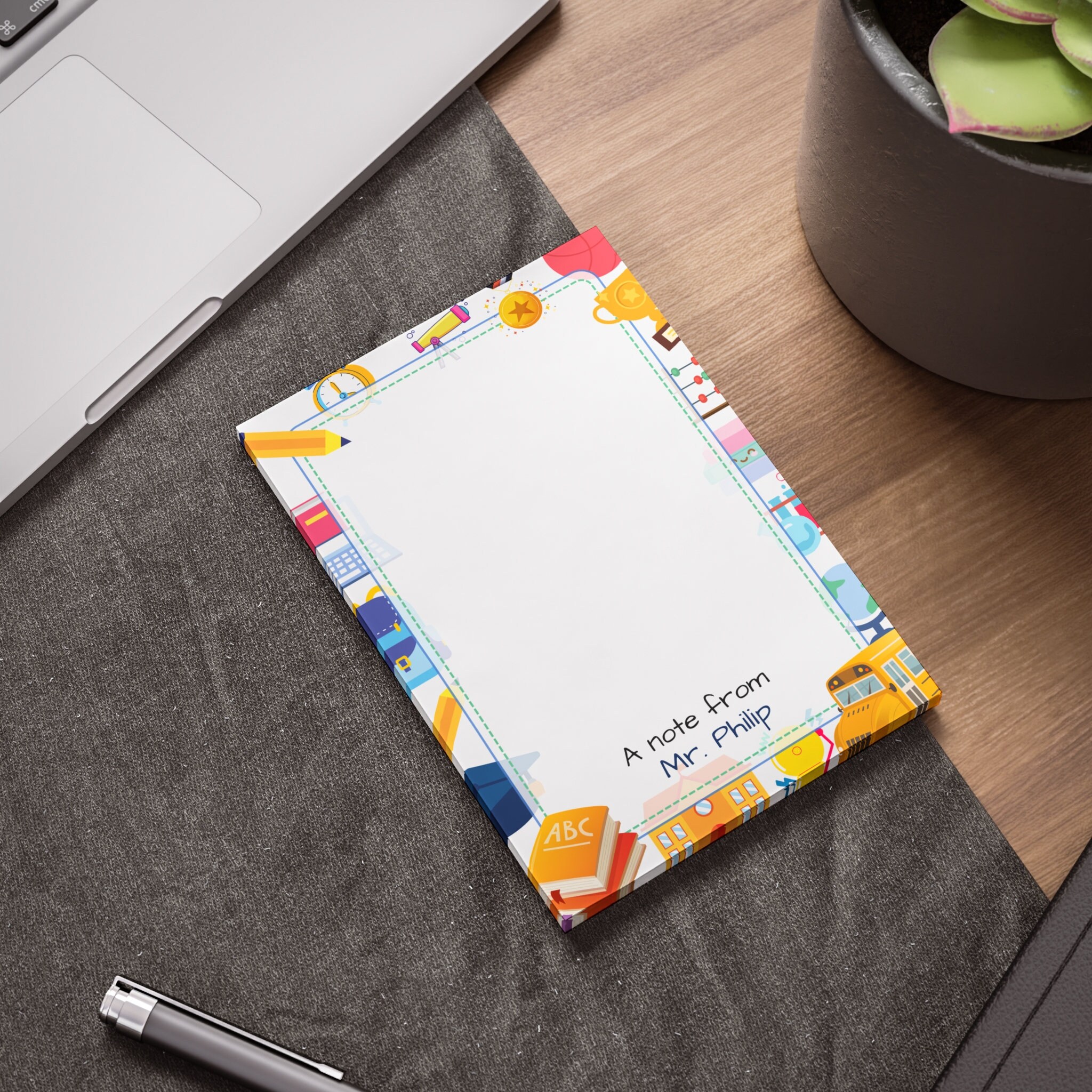 Personalized Teacher Notepad: Custom School Stationery (post-it®) - Etsy