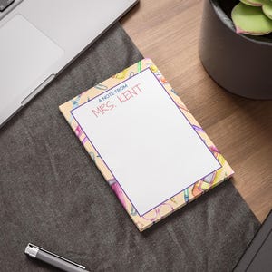 Art Teacher Personalized Notepad | Writing Pad | Custom Teacher Pad | Custom Post-it® | Custom Note Pads | School Supplies For Art Teachers