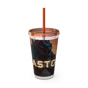 Personalized Godzilla Tumbler: BPA-Free Dinosaur Cup for Kids