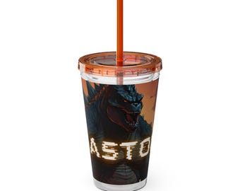 Personalized Godzilla Tumbler: BPA-Free Dinosaur Cup for Kids