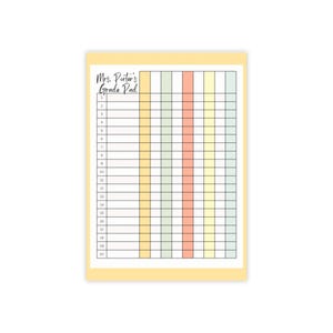 Personalized Teacher Grade Book Notepad | Custom Grade Tracking Pad | Teacher Desk Organizer | Classroom Assessment Log | Teacher Gift