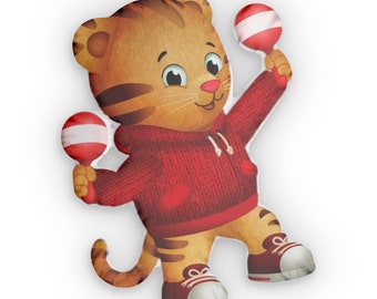 Daniel Tiger Pillow | Daniel Tiger Shaped Pillows | Daniel Tiger Birthday Gift | Daniel Tiger Dancing Pillow | Character Pillows