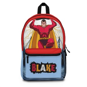 Sac à dos super-héros personnalisé | Cartable avec nom personnalisé | Cartable pour la rentrée des classes pour garçons | sac à dos garçon | Sac à dos avec nom de super-héros