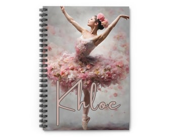 Caderno personalizado de bailarina: Diário personalizado para menina bailarina, volta às aulas
