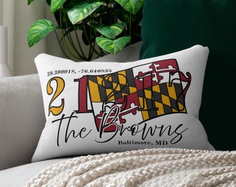 Maryland Zip Code Pillow, Personalized Housewarming Gift