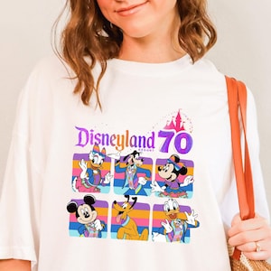 Disneyland 70th Anniversary Shirt, Mickey Minnie 70 Years Of Magic Shirt, Disneyland Happiest Place On Earth Shirt, Family Vacation Trip