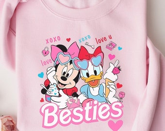 Disney Bestie Sweatshirt, Girl Bestie Sweatshirt, Minnie and Daisy Shirt, Disneyworld Sweater, Gift For Her