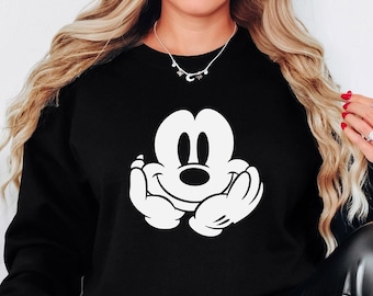 Magical Mouse Lovely Face Sweatshirt, Mickey Sweatshirt, Mickey Head Shirt, Disney Shirt, Gift For Her