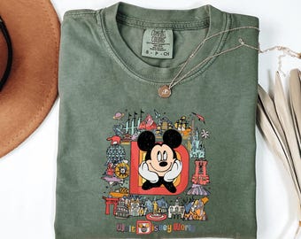 Retro Walt Disneyworld Comfort Colors Shirt, Vintage Disneyworld Shirt, Mickey And Friends Shirt, Retro Disney Shirt, Disney 2025 Trip