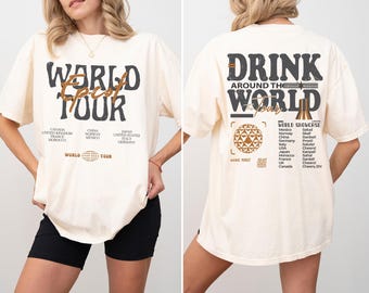 Vintage Disney Epcot World Tour Comfort Colors Shirt, Disney Group Trip Tee, Epcot Disneyworld Tee, Family Matching Vacation Shirt