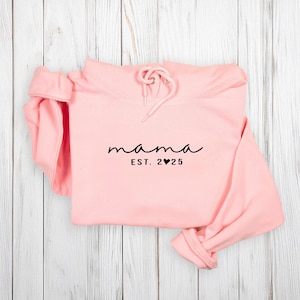 Custom Velvet Mama Sweatshirt, Personalized Mom Hoodie With Names, New Mama Velvet Hoodie, Pregnancy Announcement Zipper, Mothers Day Gifts