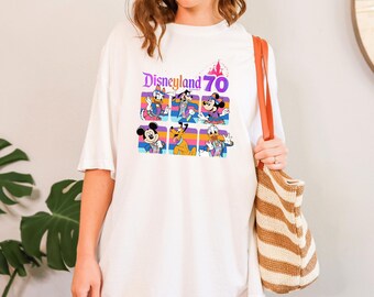 Disneyland 70th Anniversary Shirt, Mickey Minnie 70 Years Of Magic Shirt, Disneyland Happiest Place On Earth Shirt, Family Vacation Trip