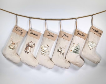 Personalized Christmas Stockings, Custom Name Family Christmas Stockings, Christmas Gifts, Christmas Decor, Velvet Christmas Stockings