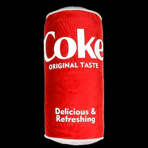 a can of coke on a white background