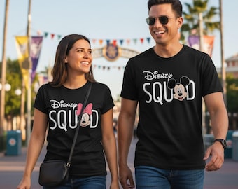 Disney Family Squad Shirts, Minnie Matching Vacation Tees, Mickey Adult Youth Toddler Shirt, Bella Canvas 3001, Fast Shipping