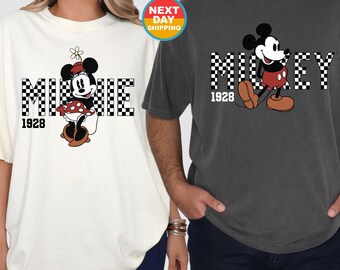 Comfort Colors Retro Disney Couple Mickey Minnie Mouse Shirt,Walt Disney World T-shirt,Classic Mickey Minnie 1028,Wdw Magic Kingdom,Disney