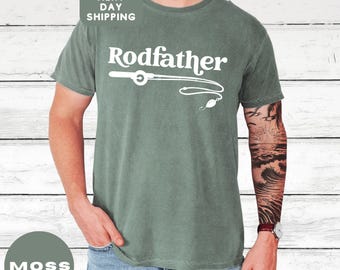 The Rodfather Shirt, Funny Fishing Lover Gift, Fishing Hobby Shirt, Fisherman Dad Shirt, Father's Day Gift for Fishing Lover Dad