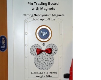 Disney Cruise Pin Trading Board, Mickey Mouse Corkboard, Magnetic Door Decor