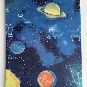 Outer Space Pin Board, Fabric Board, Memo Board, Pinboard, Pin Display, CUSTOMIZE, Cork Board, Fabric Corkboard, Kids, Room Decor, Planets