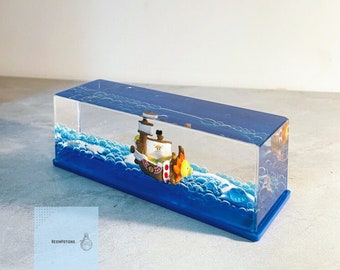 Anime Ship in a Bottle - Thousand Sunny - Going Merry - Bottle Figurine - Pirate Ship - Submarine Lamp - Desk Accessory