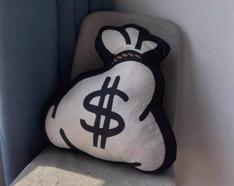 Big Bag of Money Special-Shaped Decorative Dollar Pillow Cushion Gift