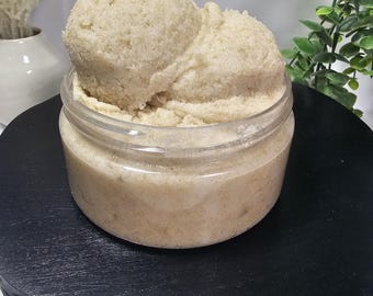 Natural Shea Butter Sugar Scrub: Vegan Exfoliating Body Scrub, Fragranced, Gift