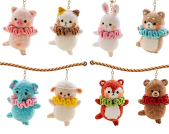 Ballet Zoo Animals Crochet Pattern: 8-in-1 Amigurumi (English PDF)