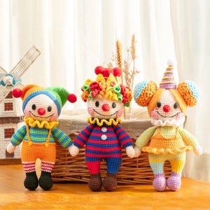 Amigurumi Clown Crochet Pattern: English PDF (Instant Download)